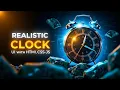 Create a Realistic Analog Clock Using HTML CSS JavaScript Live Time Watch UI Design