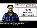 Passing String into function in C language C programming tutorials Sanjay Gupta