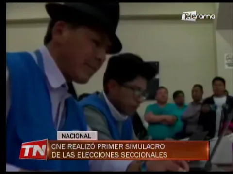 CNE realizó primer simulacro de las elecciones seccionales