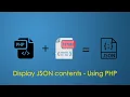 Display JSON contents - Using PHP