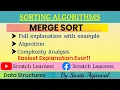 Merge Sort Algorithm Merge Sort Explanation of merge sort Merge Sort C Complexity of Merge Sort