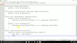 Multiple inheritance using interface in java hindi 26