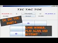 Java Swing How to make Tic Tac Toe Game in Eclipse Part 4 - Game Winner Play Again Restart