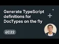 Generate TypeScript definitions for DocTypes on the fly - Nikhil Kothari ERPNext Conference 2022