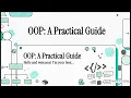 OOP WEEK 10 Object Oriented Programming Exercises - I BIT S3
