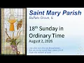 St Mary Parish Mass OT 18 Aug 2 2026