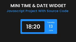 Mini Time Date Widget Javascript Project With Source Code