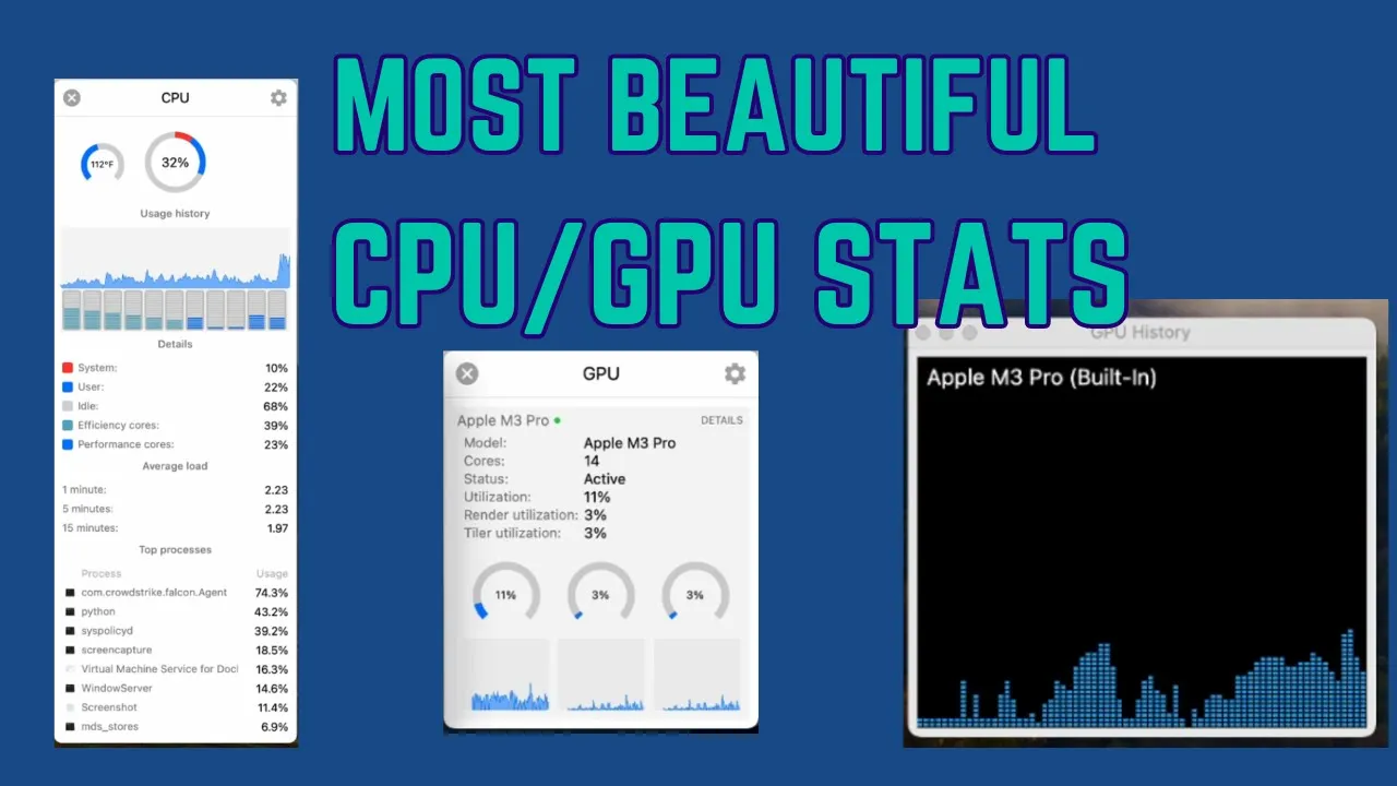 Mac users - Enable beautiful CPU/GPU stats on Mac ( two methods ) - Mac AI Tutorial Video Thumbnail