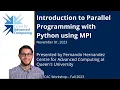 Fall 2023 - Introduction to Parallel Programming with Python