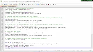 PYTHON OPENCV Handwritten digits recognition using KNN and raw pixels as features and varying keys