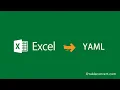 How to Convert Excel to YAML online