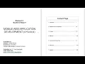 Sanjay s Element 2 Mobile Web Application Development Porfolio Assessment Showcase