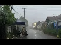 Lagu Heavy Rain and Lightning on a Beautiful Dusk | Terrible Thunderstorms in Rural Indonesia