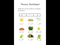 Phonics WorkSheets