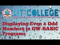 How to print even and odd numbers in GW-BASIC program MUHAMMAD RAZZAQ