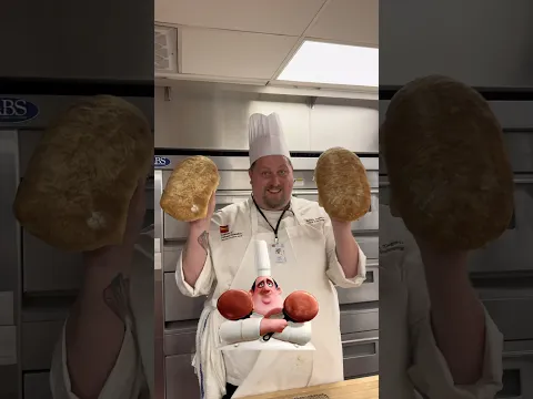 Watch Chef Patty Zagorski shape ciabatta! 🍞#ICECulinary #ciabatta #anyonecancook #chef #bread