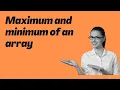 Max Min Your task is to find the sum of minimum and maximum elements in the array