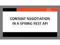 Content Negotiation in Spring REST API