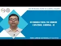 Introduction to Error Control Coding-II