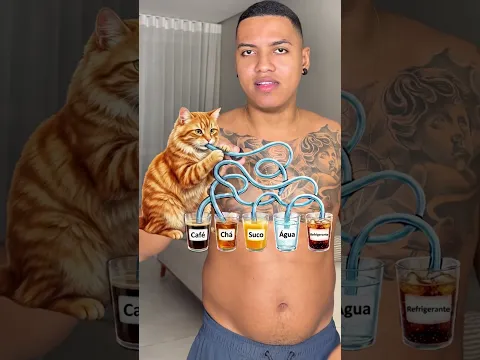 Afinal qual e a bebida que o gato ta bebendo #desafio