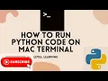 How to run python code on mac terminal