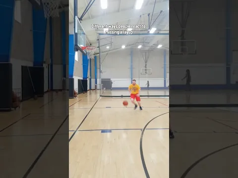 Different ways people react to missing layups #basketball #layup #miss