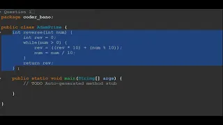 Prime-Adam Integer Java Program ISC Computer Practical 2020