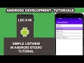Simple Listview in Android Studio Tutorial - 49