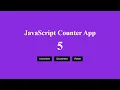 Create a counter app using HTML CSS and JavaScript JavaScript Project