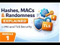 Hashes MACs Randomness Explained for PKI and TLS Security Module 1 4
