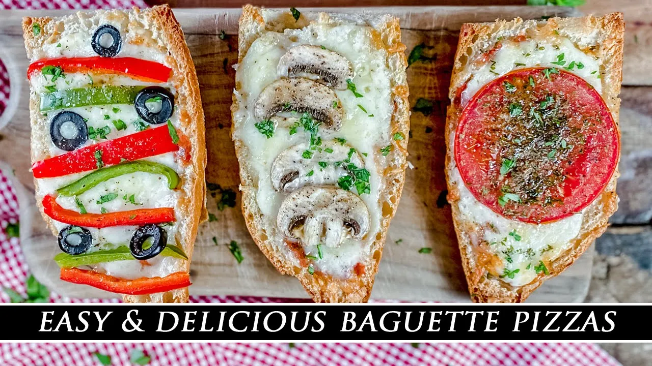 Better than Delivery Baguette Pizzas   Done in Under 30 Minutes