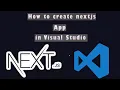 How to create nextjs app in visual studio code