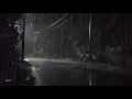 Heavy Rain \u0026 Thunder on Street at Night | Help Study, Meditation, PTSD, Insomnia \u0026 Tinnitus