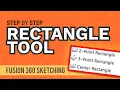 How to Sketch Rectangles in Fusion 360 all 3 explained
