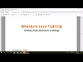 Selenium Introduction and CourseContent