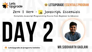 Loops Conditions and Arrays Javascript Essentials Program Day 2 LetsUpgrade