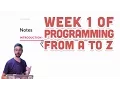 Live Stream Week 1 of Programming from A to Z