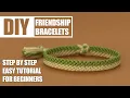 Half Solid Lines Stripes Friendship Bracelets Step by Step Tutorial Easy Tutorial for Beginner