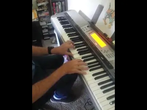 Young man playing falling in love with u
