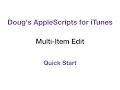Multi-Item Edit - Demonstration