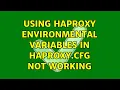 Using HaProxy environmental variables in haproxy cfg not working 3 Solutions