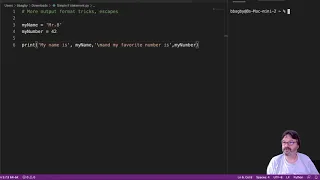 Formatting Output Escapes Python