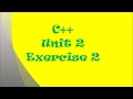 TCH331 C Programming Unit 2 Exercise 2