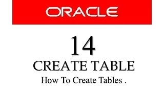 Oracle Database11g tutorials 14 How to CREATE TABLE using sql developer and command prompt