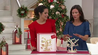 Lenox 10 5 Porcelain Tree with 8 Holiday Charms and 24K Gold Accents on QVC