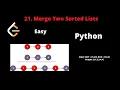 LEETCODE 21 MERGE TWO SORTED LISTS PYTHON