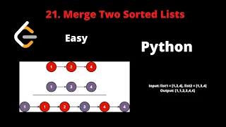 LEETCODE 21 MERGE TWO SORTED LISTS PYTHON