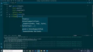 List Sorting and Reversing Ordering numbers from greatest to least Python VS Code