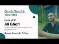 Build a Simple Web Page with Google Search Button Flask Python