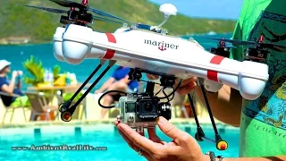 WORLD’S FIRST!  ‘Mariner’ Drone with WATERPROOF GIMBAL, FPV & filming in 4K from BVI, CARIBBEAN!